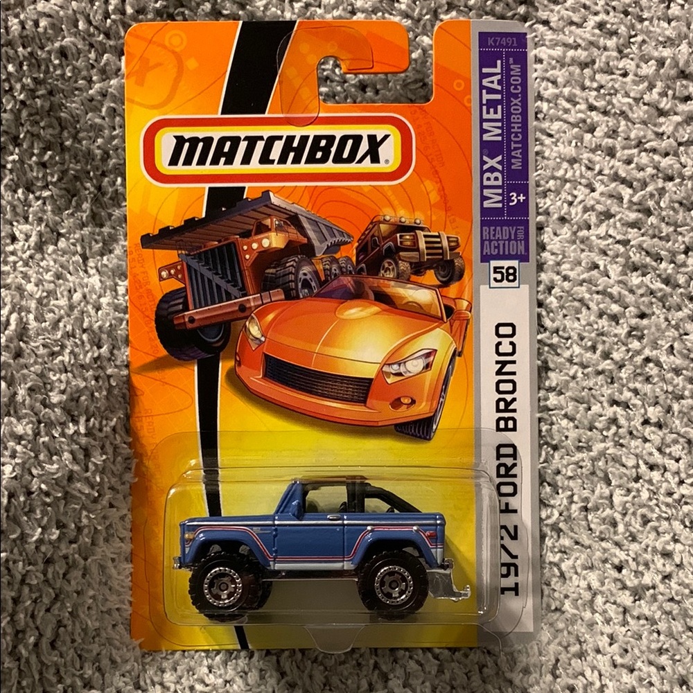 Match 1972 Ford Bronco Toy Car - Blue